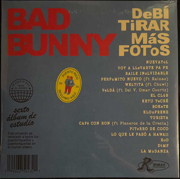 Bad Bunny – Debí Tirar Más Fotos (sealed 2LP vinyl) brand new